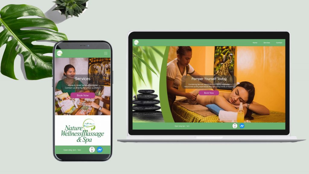 wellness Spa responsive design by Precilla Stockdreher Web Designer